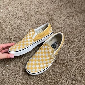 Yellow checkered vans